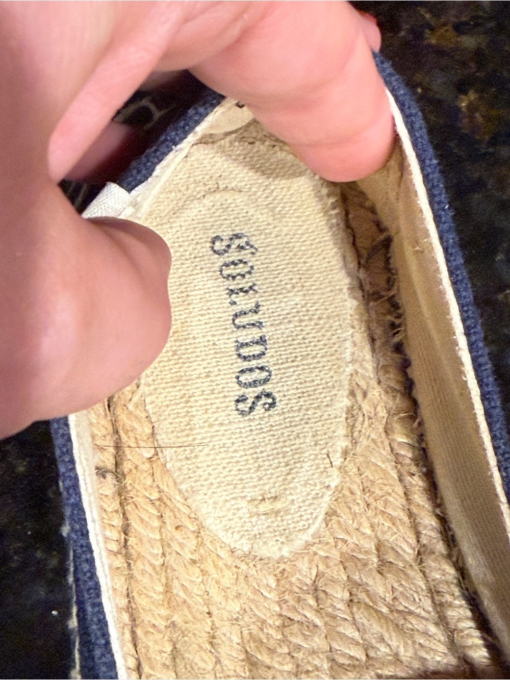 Soludos Llama Smoking Slipper Espadrilles | Navy | Size 7 🦙💙 - Picture 4 of 5